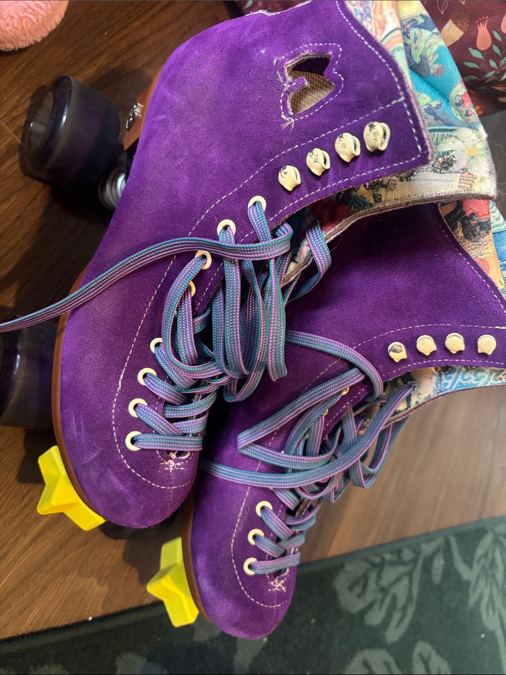 Purple Suede Women's Roller Skates